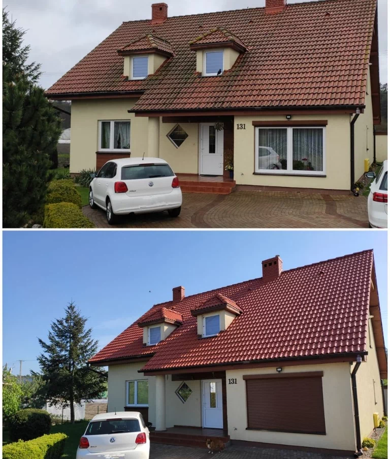 dach przed i po renowacji